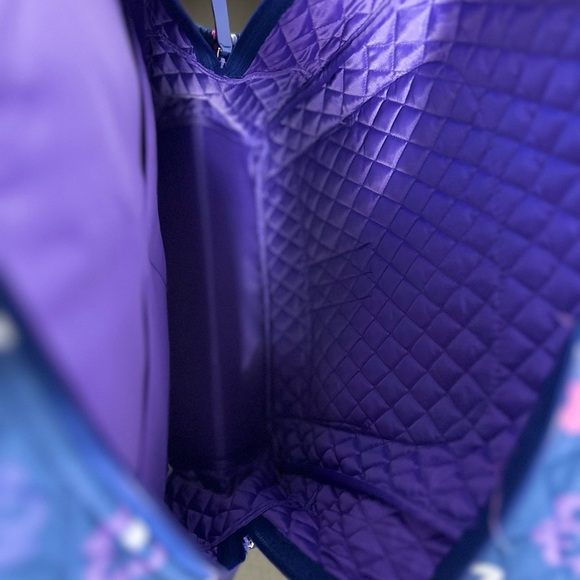 Vera Bradley Blue Floral Quilted Backpack - Picture 7 of 10